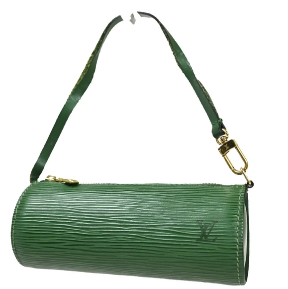 RARE Authentic Louis Vuitton Green Epi Mini Papillon Pouch handbag - Picture 1 of 17